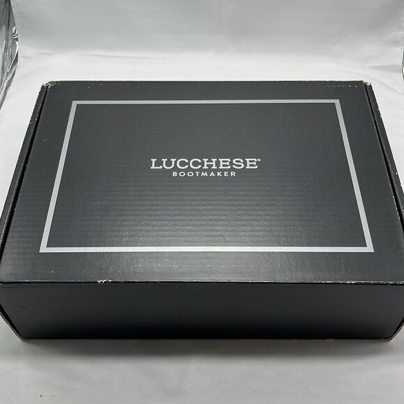 Discontinued Lucchese Brown Suede Ankle Zip Up Cowboy Boots with Studs - Picture 16 of 16